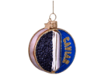 Ornament Glass Rose Black and Blue Caviar - Vondels - Gaines Jewelers