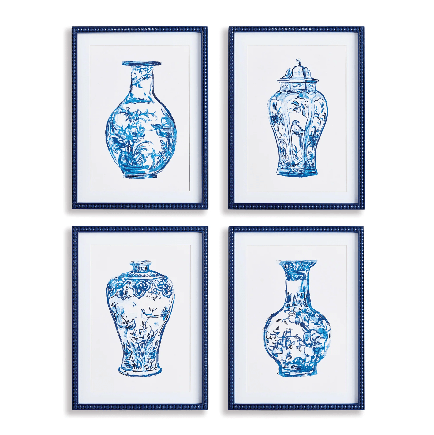 Ornamental Urns in Blue Set of 4 - Napa Home and Garden - Gaines Jewelers