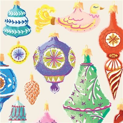 Ornaments Cocktail Napkin - Pack of 20 - Hester & Cook - Gaines Jewelers