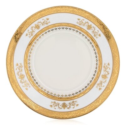 Orsay White Tea Saucer - Deshoulieres - Gaines Jewelers