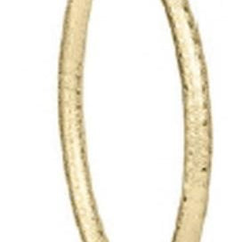 Oval Gold 1" Hoop - Textured - Gaines Jewelers