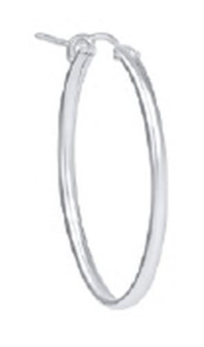 Oval Sterling 1" Hoop - Smooth - Gaines Jewelers