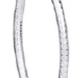 Oval Sterling 1" Hoop - Textured - Gaines Jewelers