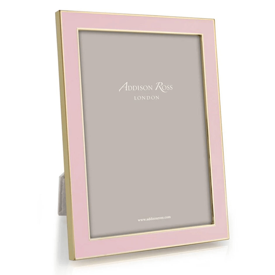 Pale Pink Enamel & Gold 4x6 Frame - Addison Ross - Gaines Jewelers