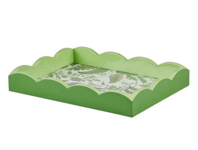 Palm Beach Green Lacquered Scallop Small Tray - Addison Ross - Gaines Jewelers
