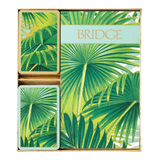 Palm Fronds Large Type Bridge Gift Set - Caspari - Gaines Jewelers