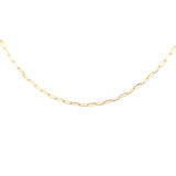 Paperclip chain 2mm with adjustable lengths 14kt yellow gold by Raymond Mazza - Gaines Jewelers