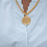 Paris - Vintage Coin - 18k Gold Plated - Lisi Lerch - Gaines Jewelers