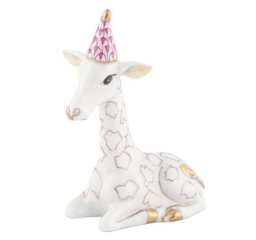 Party Giraffe in Raspberry - Herend - Gaines Jewelers