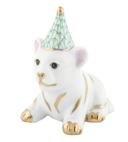 Party Tiger in Keylime - Herend - Gaines Jewelers