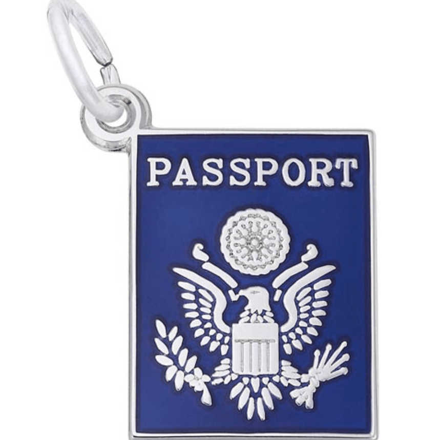 Passport Charm Sterling Sliver - Rembrandt Charms - Gaines Jewelers
