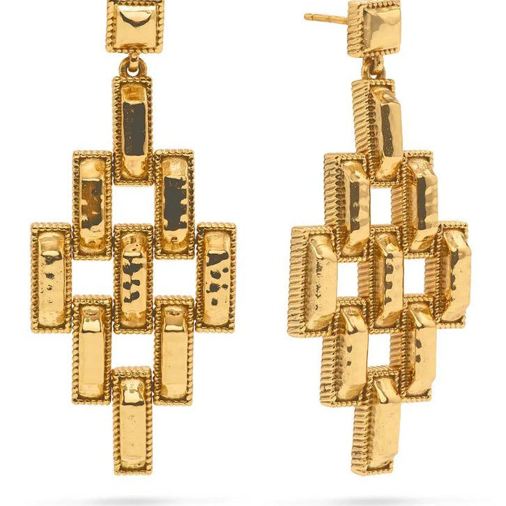 Pathway Post Drop Earrings - Gold - Capucine De Wulf - Gaines Jewelers