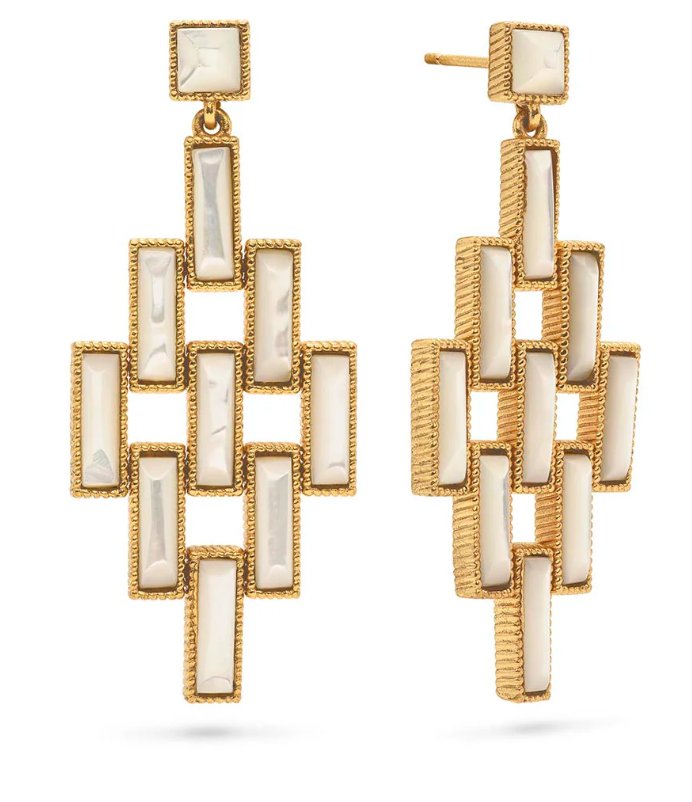 Pathway Post Drop Earrings - MOP - Capucine De Wulf - Gaines Jewelers