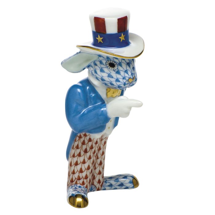 PATRIOTIC BUNNY - Herend - Gaines Jewelers