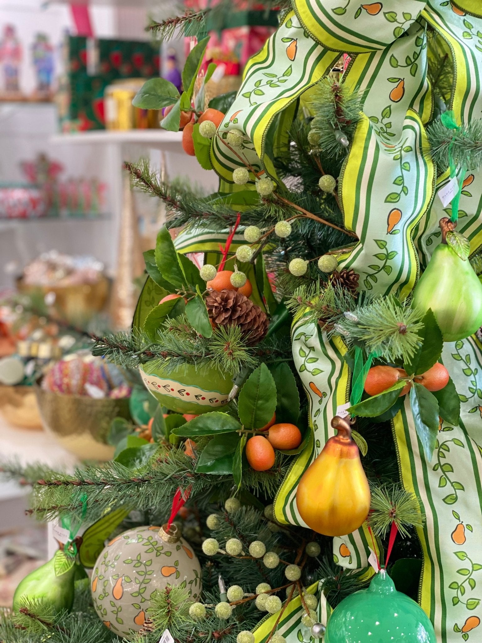 Pear - 5.5' Blue Spruce Christmas Tree Fully Furnished - Park Hill - Gaines Jewelers