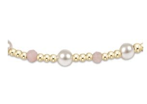 Pearl Sincerity Pattern 3mm/4mm Bead Bracelet - Pink Opal - Enewton - Gaines Jewelers