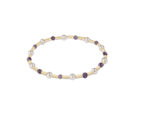 Pearl Sincerity Pattern 4mm Bead Bracelet - Amethyst - Enewton - Gaines Jewelers