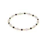 Pearl Sincerity Pattern 4mm Bead Bracelet - Faceted Onyx - Enewton - Gaines Jewelers