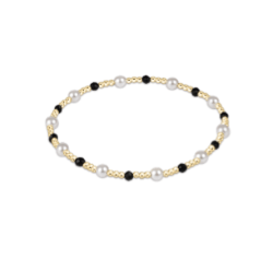 Pearl Sincerity Pattern 4mm Bead Bracelet - Faceted Onyx - Enewton - Gaines Jewelers