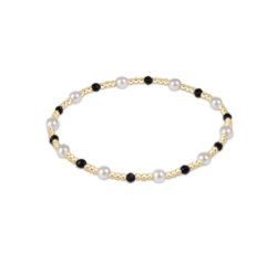 Pearl Sincerity Pattern 4mm Bead Bracelet - Faceted Onyx - Enewton - Gaines Jewelers