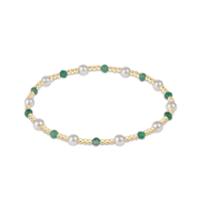 Pearl Sincerity Pattern 4mm Bead Bracelet - Green Onyx - Enewton - Gaines Jewelers