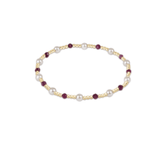 Pearl Sincerity Pattern 4mm Bead Bracelet - Ruby - Enewton - Gaines Jewelers