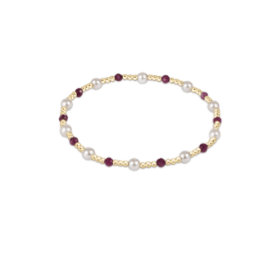 Pearl Sincerity Pattern 4mm Bead Bracelet - Ruby - Enewton - Gaines Jewelers