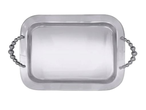 Pearled Rectangular Handled Tray - Mariposa - Gaines Jewelers