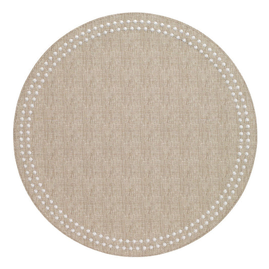 Pearls Mat Set Beige White Set of 4 Placemats - Bodrum - Gaines Jewelers