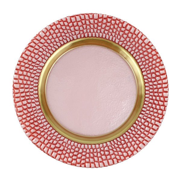 Pelli Glass Pink Charger - Vietri - Gaines Jewelers
