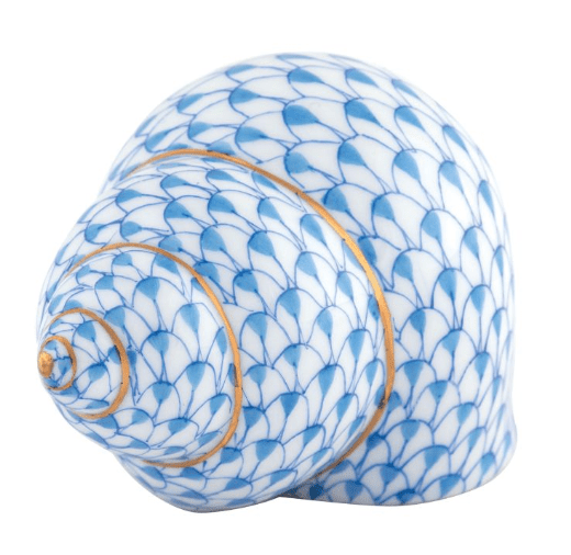 Periwinkle Shell in Blue - Herend - Gaines Jewelers