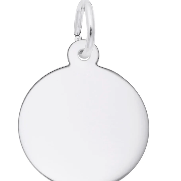 Petite Round Disc Charm - Sterling Silver - Rembrandt Charms - Gaines Jewelers