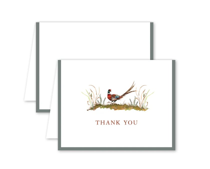 Pheasant and Foliage Thank You Card - Dogwood Hill - Gaines Jewelers