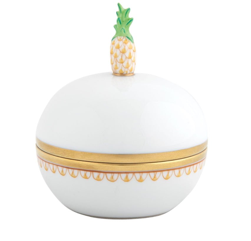 Pineapple Box - Butterscotch - Herend - Gaines Jewelers
