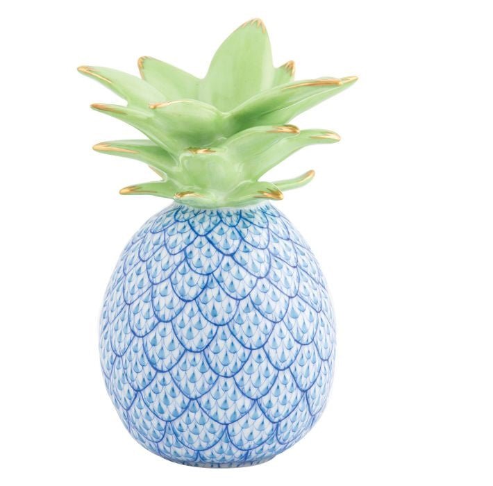 Pineapple Figurine - Blue - Herend - Gaines Jewelers
