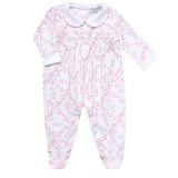 Pink Bears Trellace Smocked Footie - Gaines Jewelers