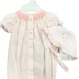 Pink Bubble and Bonnet with Roses - 9 Months - Rosalina - Gaines Jewelers