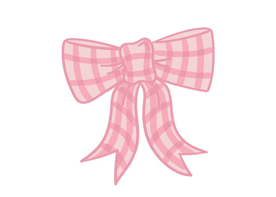 Pink Gingham Bow Big Attachment - Coton Colors - Gaines Jewelers