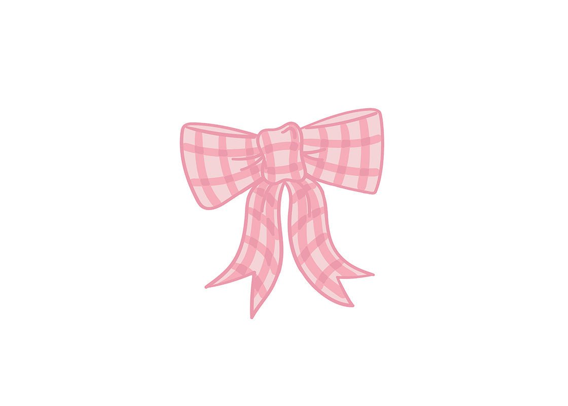 Pink Gingham Bow Mini Attachment - Coton Colors - Gaines Jewelers