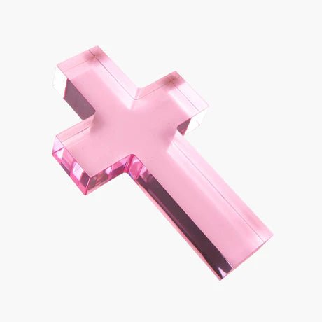 Pink Large Cross Acrylic Weights - Anne Neilson - Gaines Jewelers
