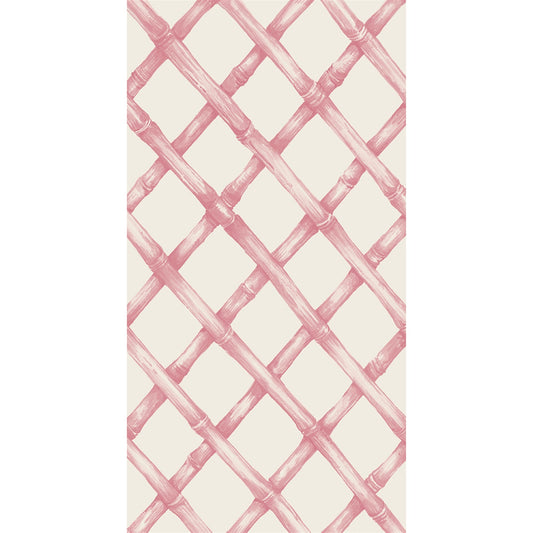 Pink Lattice Guest Napkin - pack of 16 - Hester and cook - Gaines Jewelers