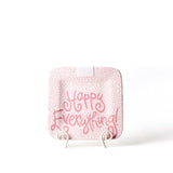 Pink Small Dot Happy Everything! Mini Square Platter - Happy Everything - Gaines Jewelers