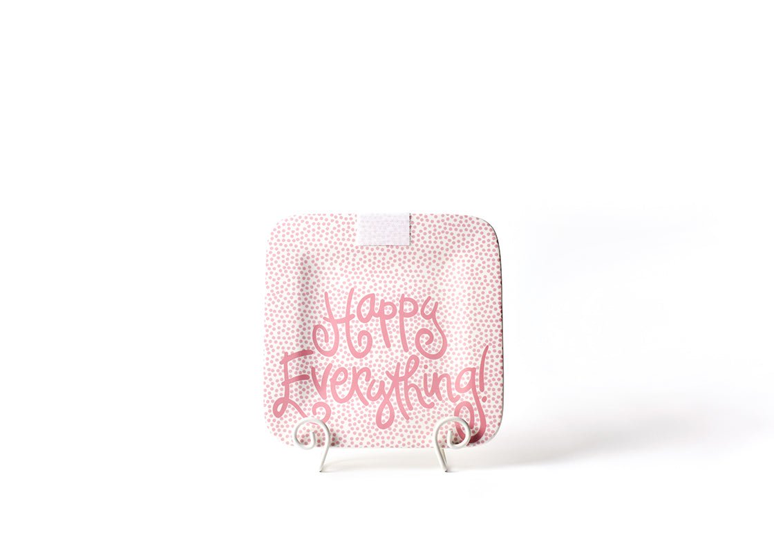 Pink Small Dot Happy Everything! Mini Square Platter - Happy Everything - Gaines Jewelers