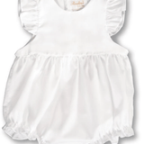 Plain White Ruffled Girls Angel Sleeve Bubble - Rosalina - Gaines Jewelers