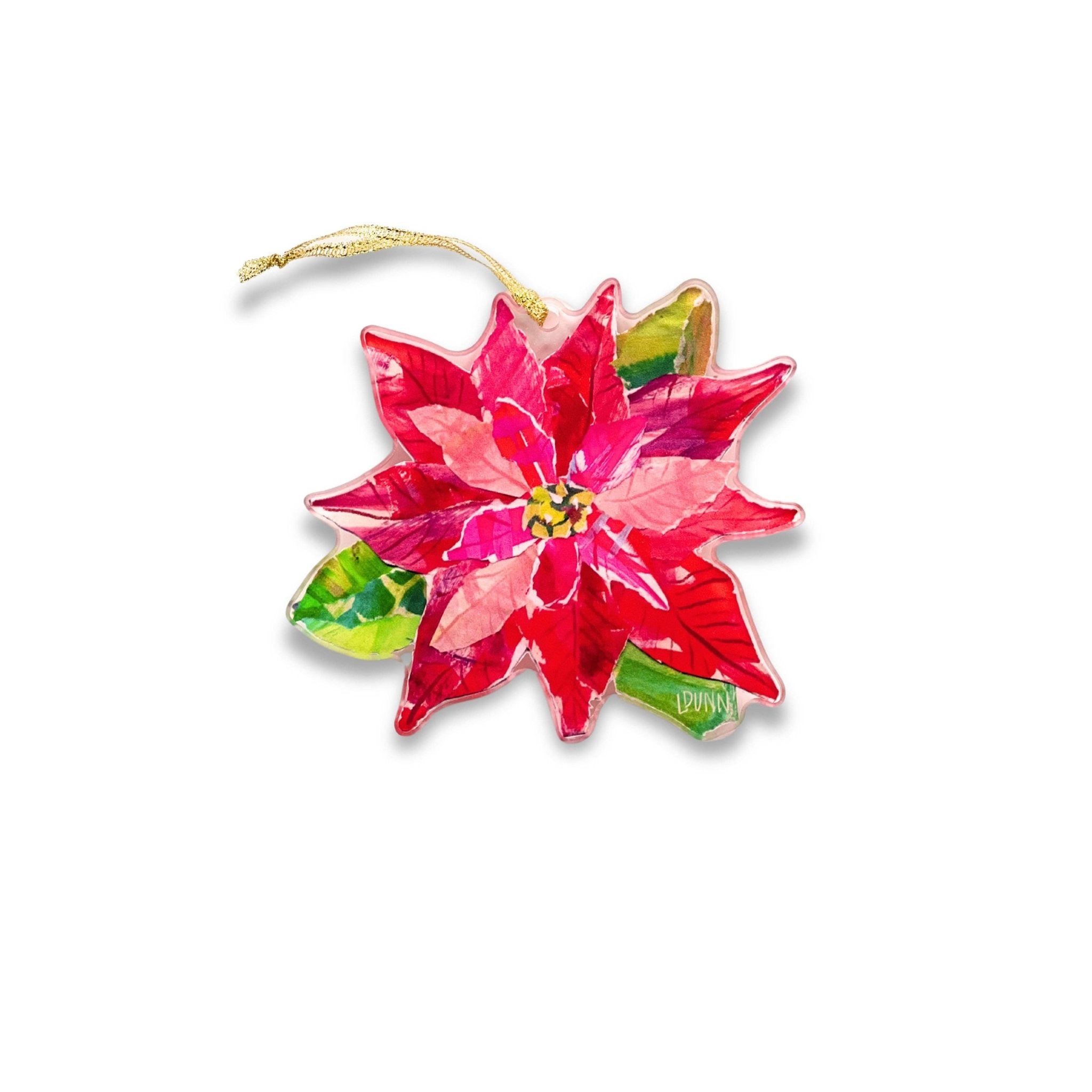 Poinsettia Acrylic Ornament - Lauren Dunn - Gaines Jewelers