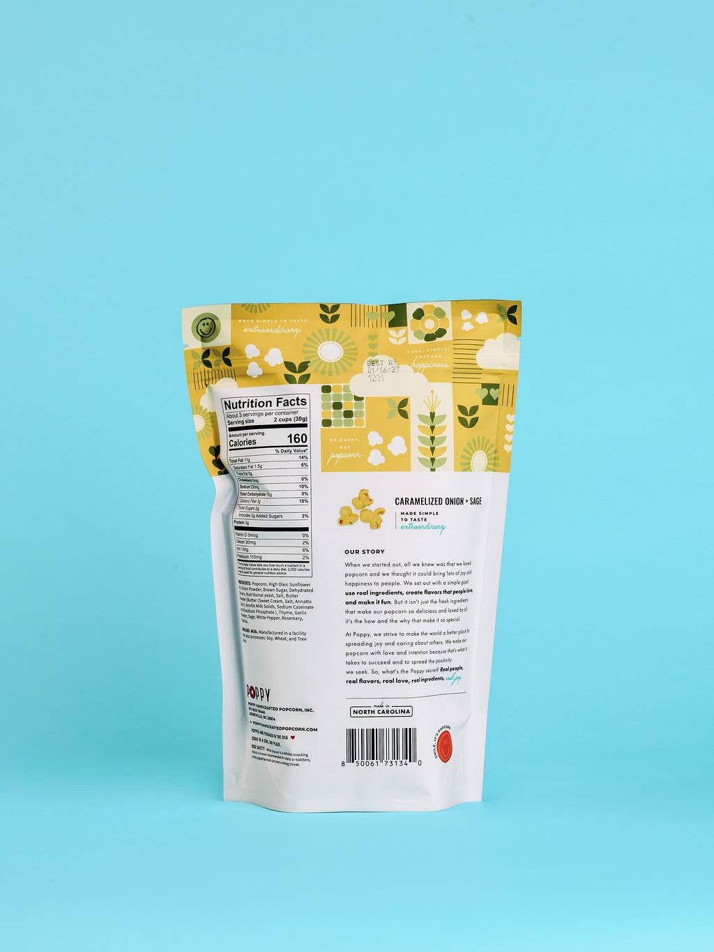 Poppy Hand-Crafted Popcorn - Caramelized Onion + Sage Popcorn- Fall Seasonal - Gaines Jewelers