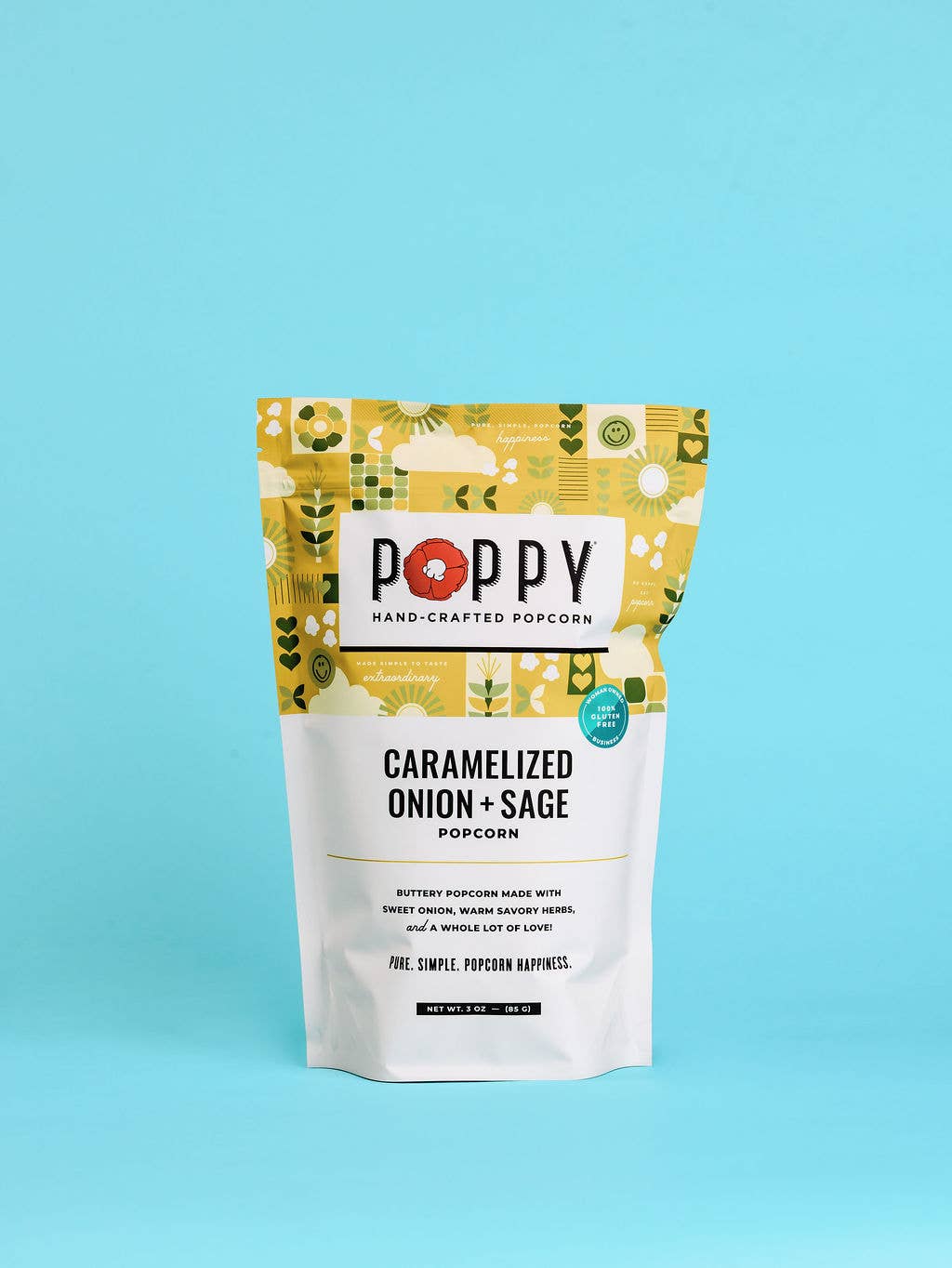 Poppy Hand-Crafted Popcorn - Caramelized Onion + Sage Popcorn- Fall Seasonal - Gaines Jewelers