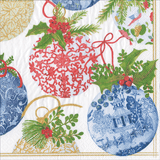 Porcelain Ornaments Napkin Luncheon - 20 Per Package - Caspari - Gaines Jewelers
