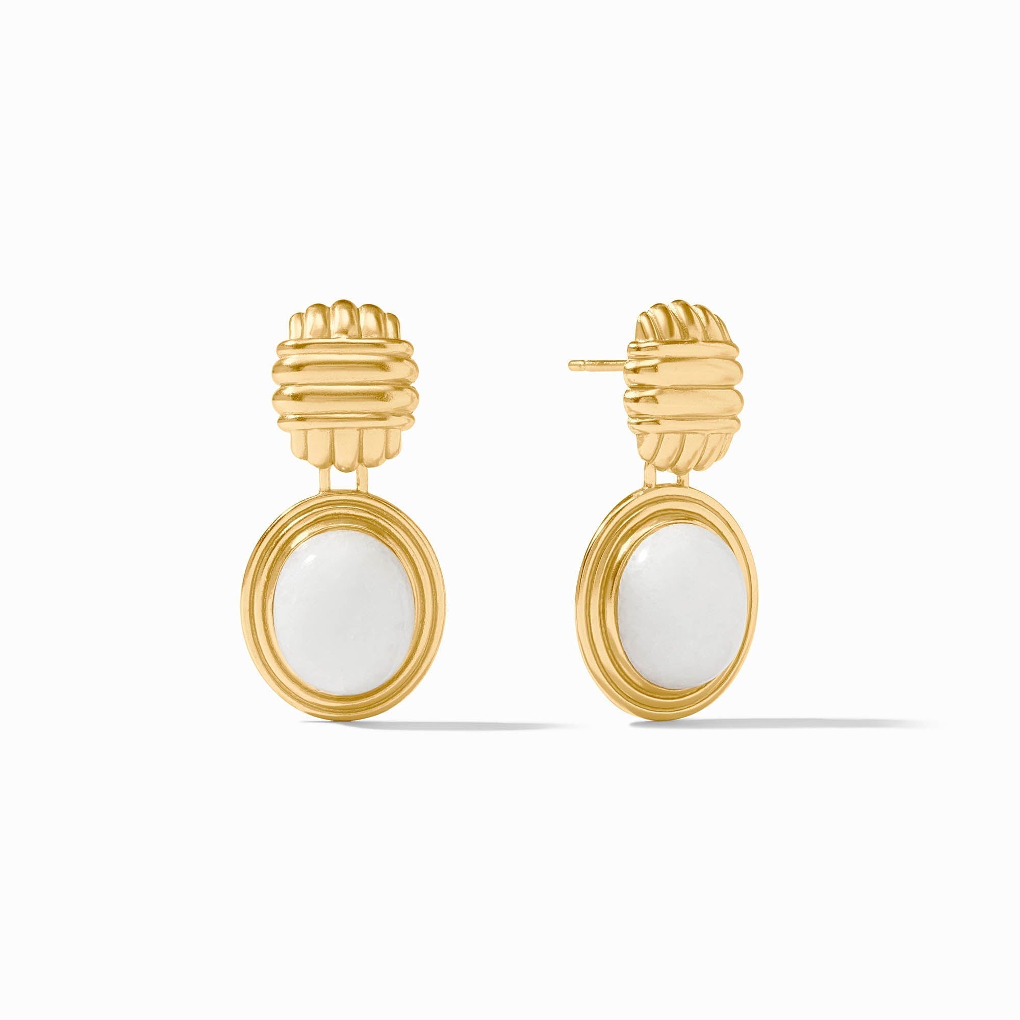 Portofino Stone Earring - White Jade - OS - Julie Vos - Gaines Jewelers