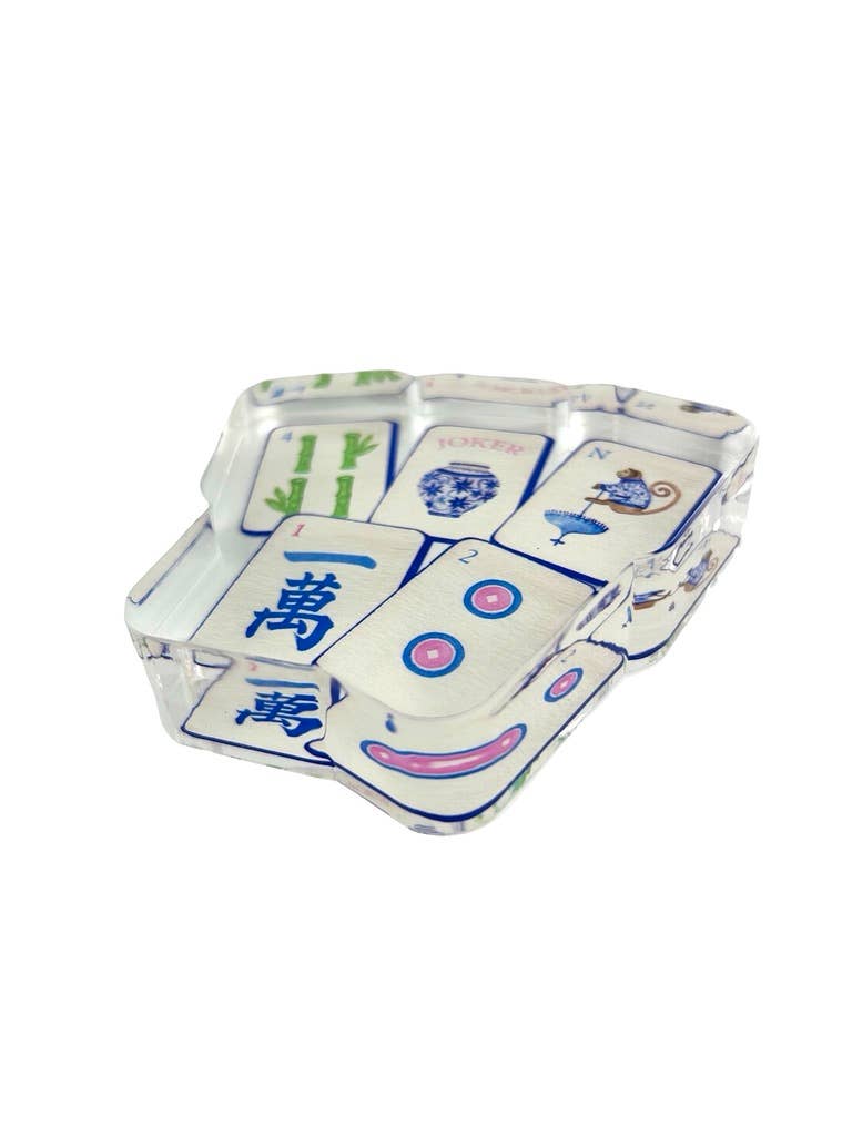 Preppy Mahjong Acrylic Napkin Weight - Maven Home - Gaines Jewelers